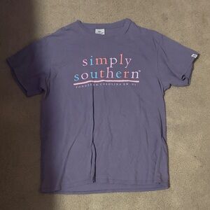Simply Southern Lavender Tee with Colorful Logo